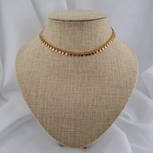 Collier Ras-de-cou "Gouttes de Soleil" – Acier Inoxydable Doré