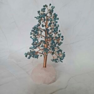 Arbre de vie n°6 Bloc en Quartz rose & Apatite bleue