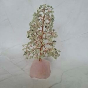 Arbre de vie n°4 Bloc en Quartz rose & Prehnite