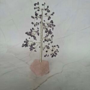 Arbre de vie n°8 Bloc en Quartz rose & améthyste